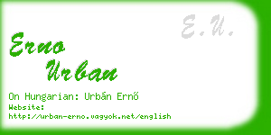 erno urban business card