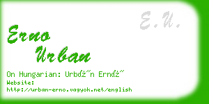 erno urban business card